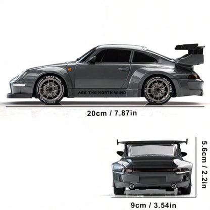1:24 Remote Control Drift Car With LED Lights, High Speed Drift Racing Car Toy Gift For Boys And Girls, Grey