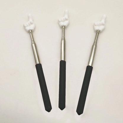 1/2Pcs Telescopic Teachers Pointer, Extendable Hand Pointer Finger Pointer Stick, Mini Retractable Classroom Pointer For Elementary School Kindergarten Teacher, Classroom Supplies (Black), Back To Sch