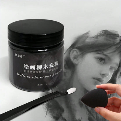 1 Pack Willow Charcoal Powder, Quick-Drying, Suitable For Art Students And Art Exam Sketching, Lightweight Multi-Functional Art Supplies, Specially Designed For Art Students And Art Exam Sketching.