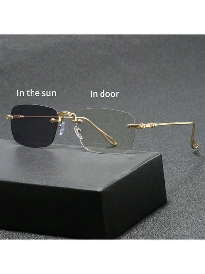 1 Pair Unisex Photochromic Computer Glasses, Suitable For Indoor Use And Outdoor Halloween Looks Street Style And Suit For Sweater Jacket Sweatshirt Hoodie Leather Pants And Cargo Pants For Summer Bea