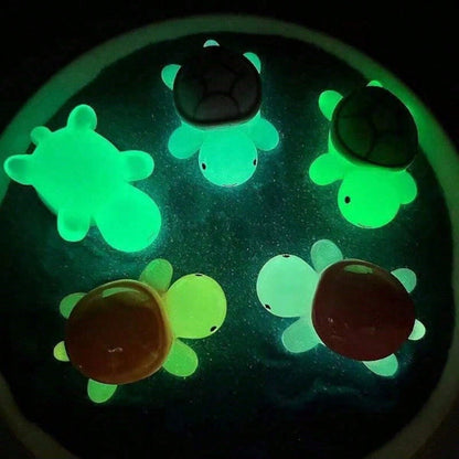 10/30/50pcs Set DIY Mini Turtle Figurines, Glow In The Dark Mini Resin Turtle Toys, Small Glowing Marine Animals For Holiday Gifts, Stocking Stuffers, Party Favors, Pranks, Landscape Garden Decor, Min