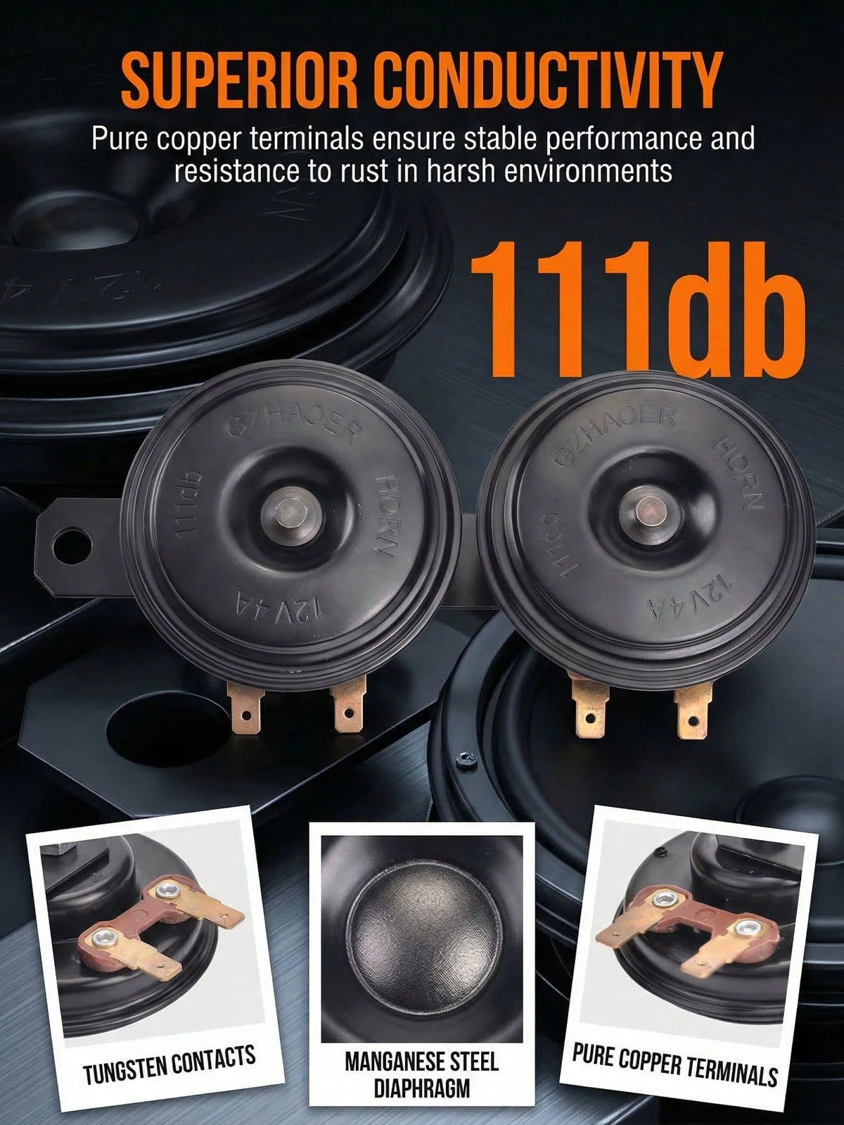 12V Universal Car Speaker, Motorcycle Speaker, Electronic Speaker Amplifier