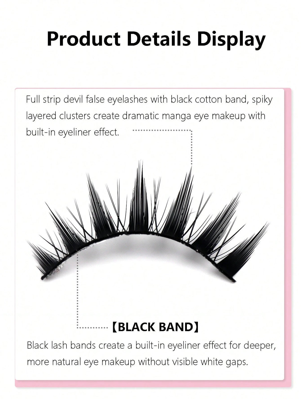 14 Pairs Manga Little Devil Style False Eyelashes, Japanese Cosplay Thick Exaggerated False Eyelashes Extension, Spiky Cartoon Dramatic Look, Black Stem False Eyelashes, Soft Natural, Lightweight Comf
