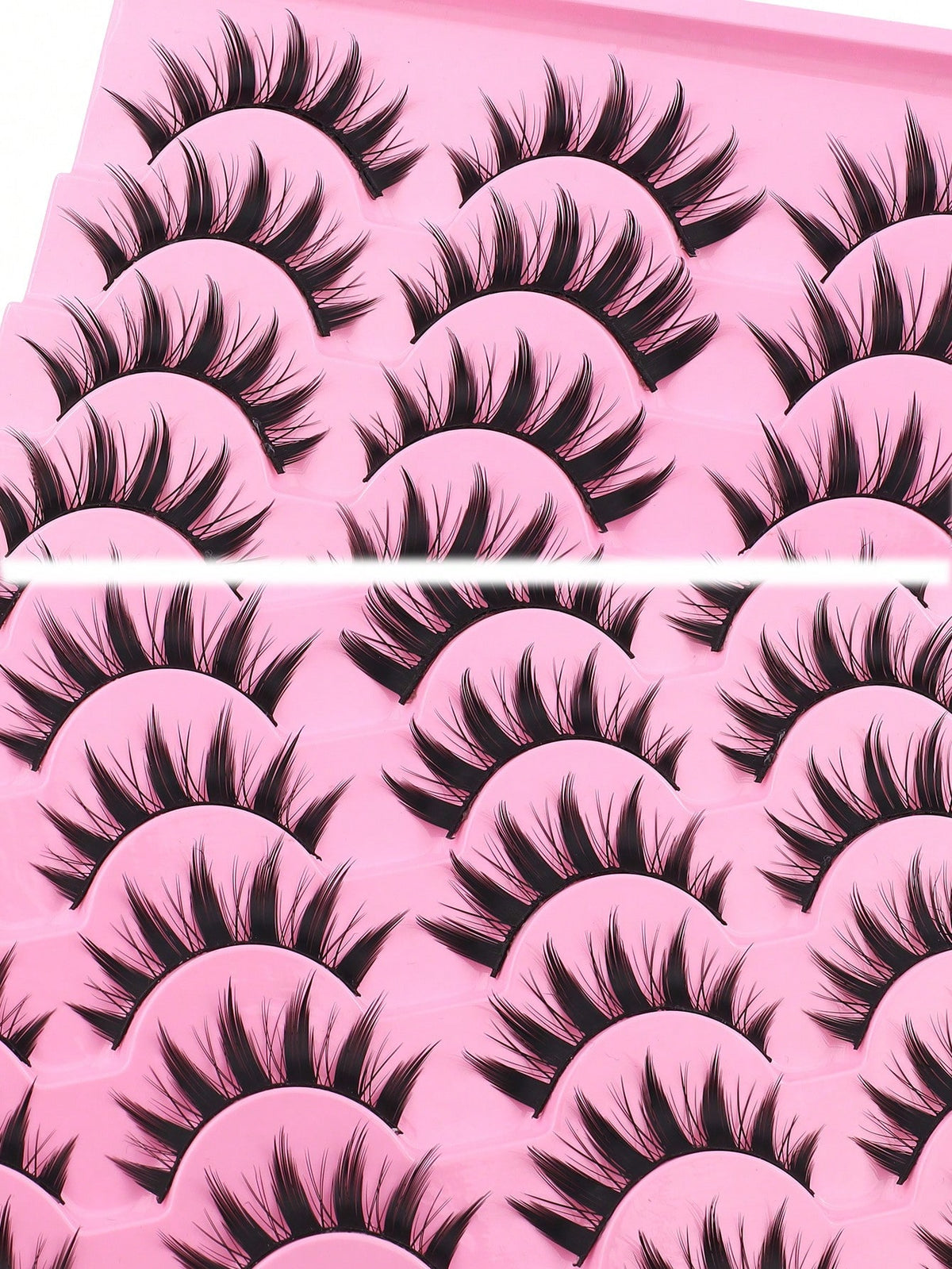14 Pairs Manga Little Devil Style False Eyelashes, Japanese Cosplay Thick Exaggerated False Eyelashes Extension, Spiky Cartoon Dramatic Look, Black Stem False Eyelashes, Soft Natural, Lightweight Comf
