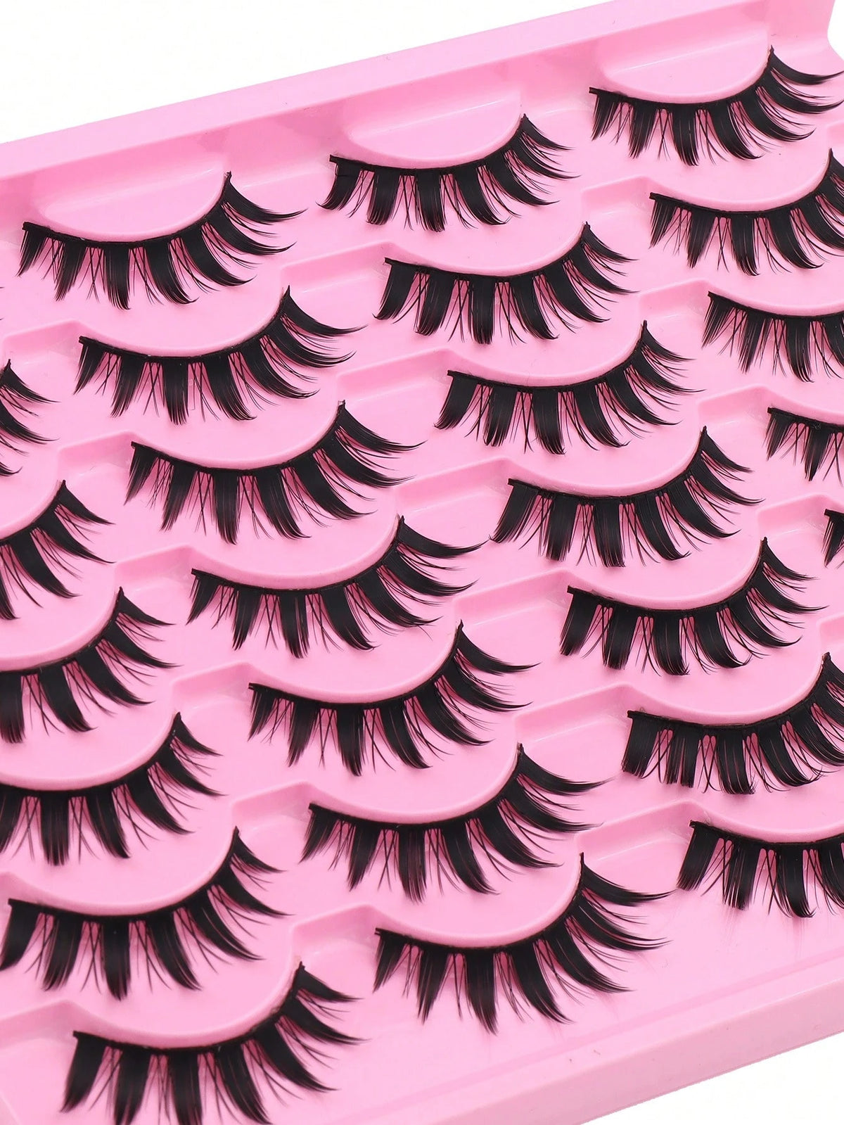 14 Pairs Manga Little Devil Style False Eyelashes, Japanese Cosplay Thick Exaggerated False Eyelashes Extension, Spiky Cartoon Dramatic Look, Black Stem False Eyelashes, Soft Natural, Lightweight Comf