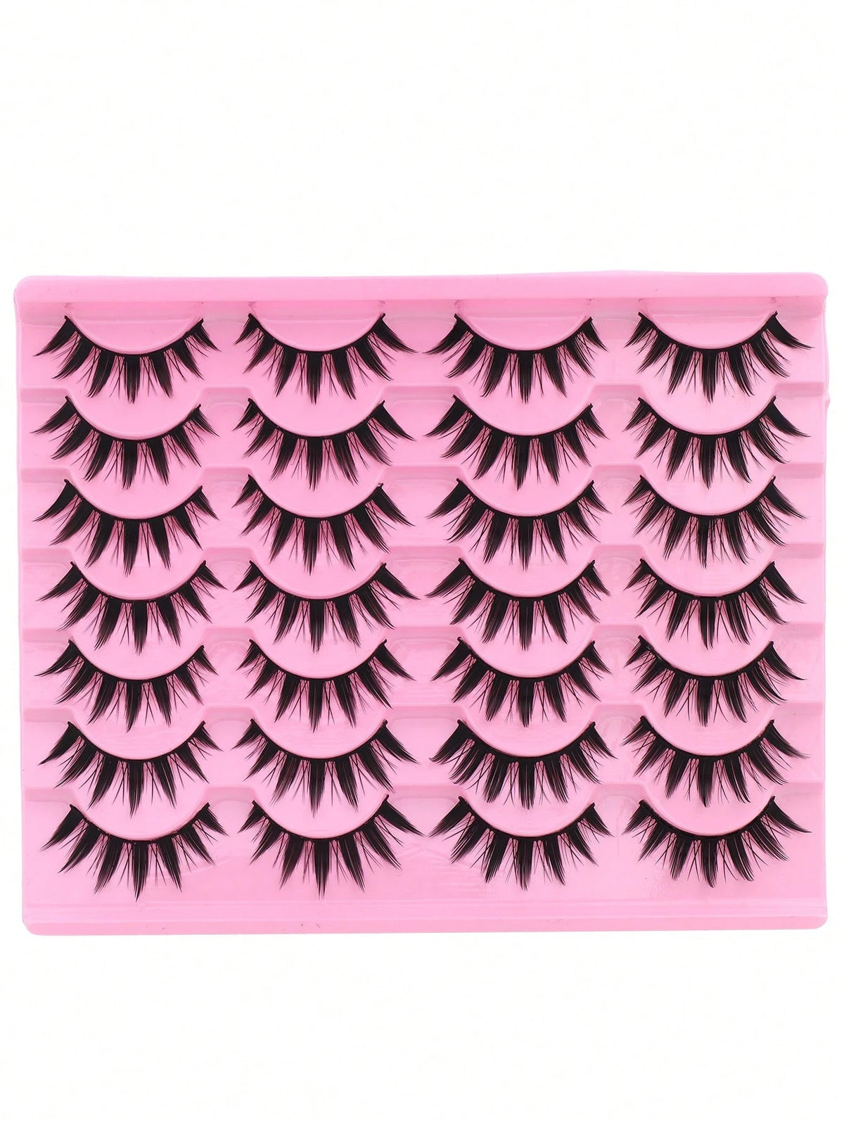 14 Pairs Manga Little Devil Style False Eyelashes, Japanese Cosplay Thick Exaggerated False Eyelashes Extension, Spiky Cartoon Dramatic Look, Black Stem False Eyelashes, Soft Natural, Lightweight Comf