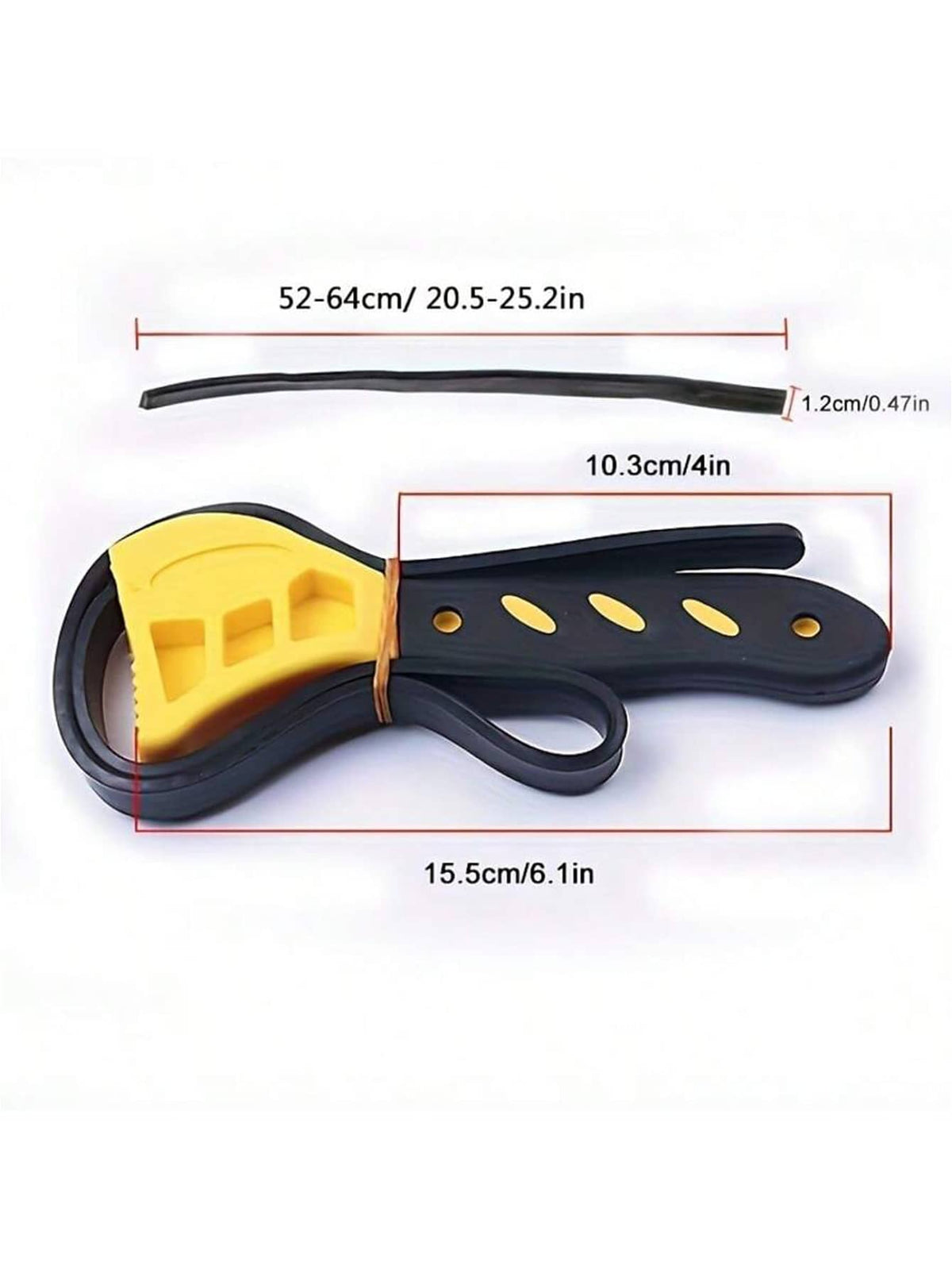 1pc Belt Wrench, Oil Filter Puller Strap Spanner, Chain Wrench, Strap Opener, Adjustable Disassembly Tool