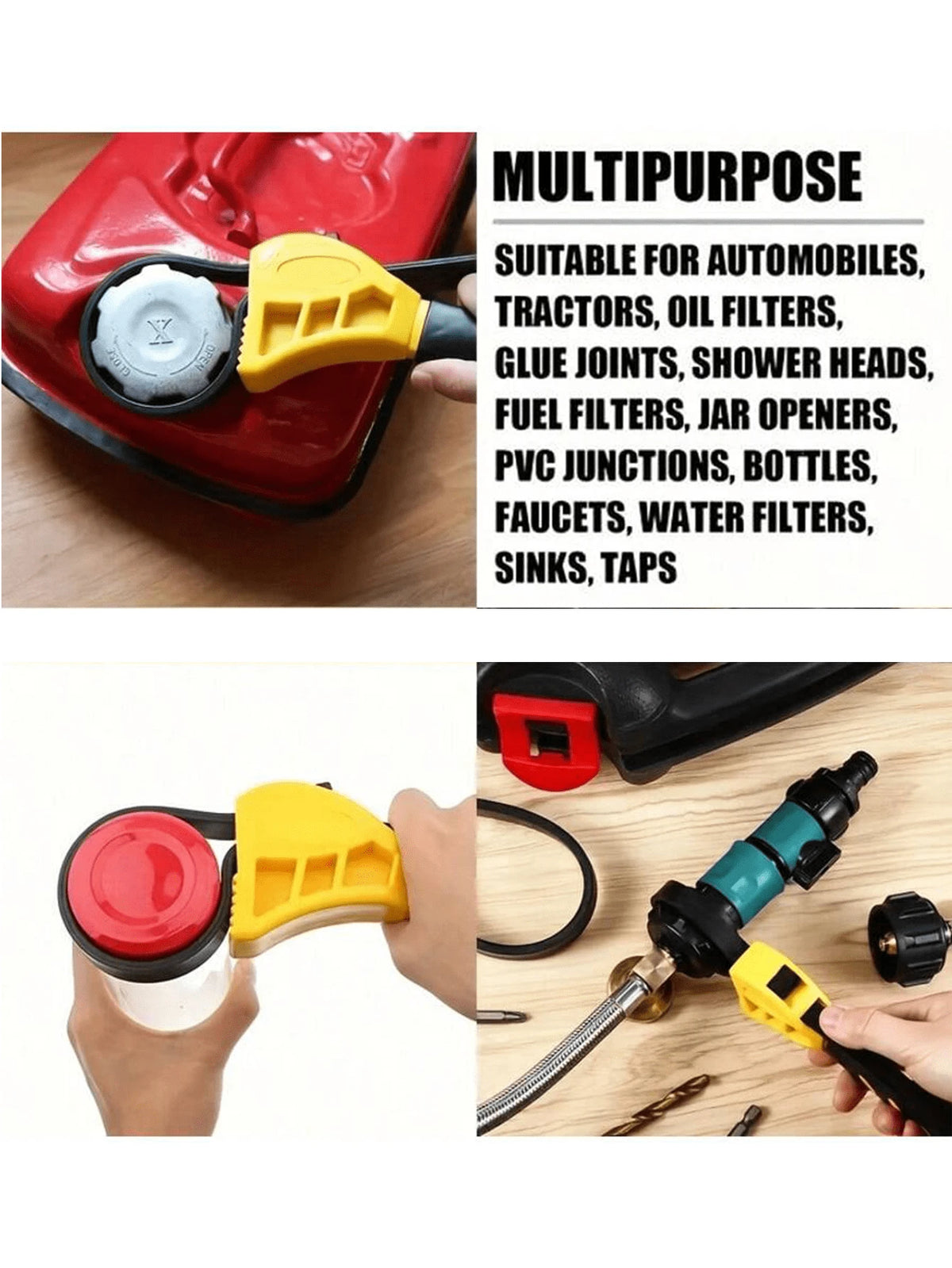 1pc Belt Wrench, Oil Filter Puller Strap Spanner, Chain Wrench, Strap Opener, Adjustable Disassembly Tool