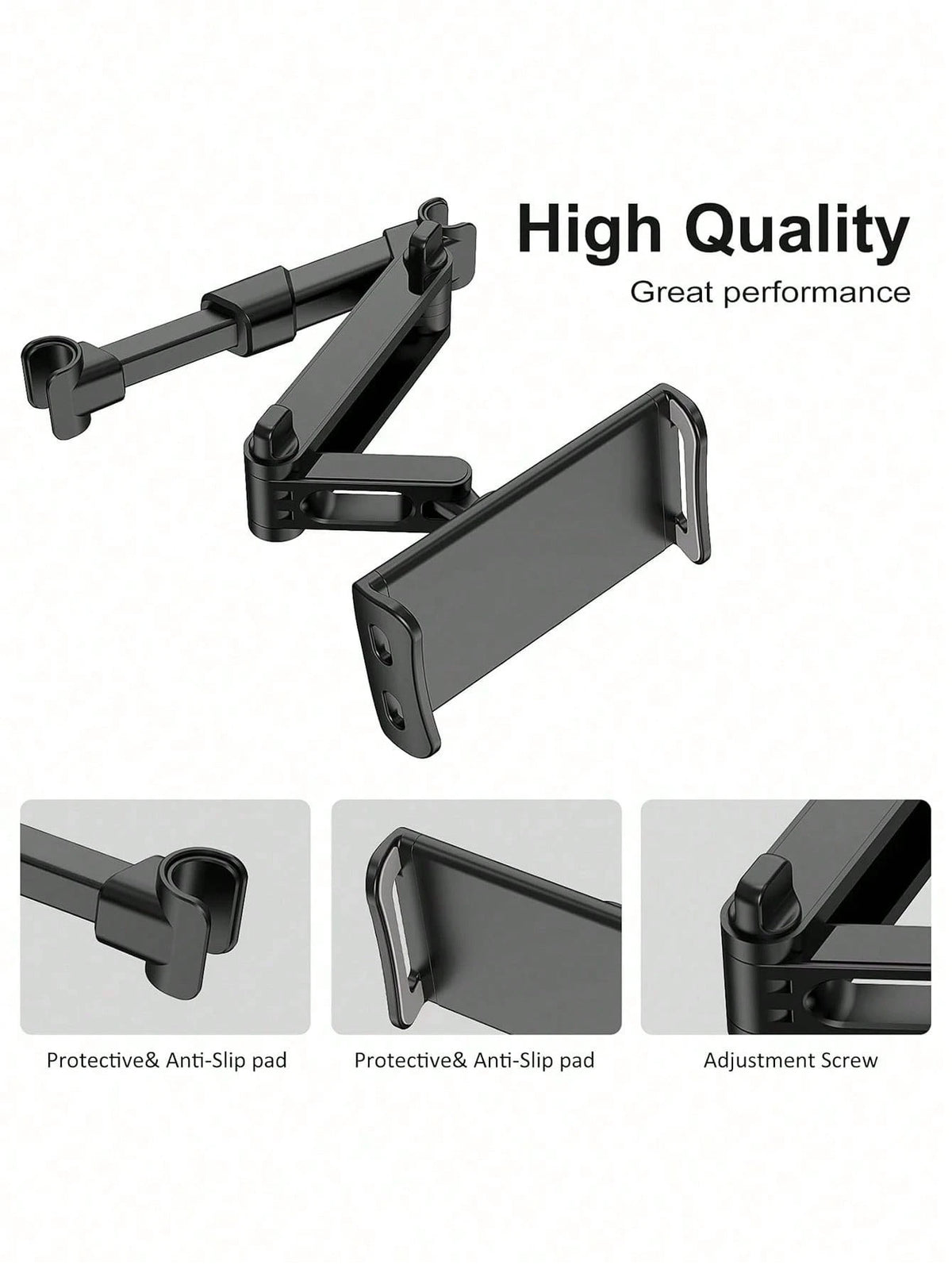 1PC Extendable Telescopic Arm, Flexible Length Adjustment, Fits Most Car Headrest Poles, Comforts Children During Long Trips