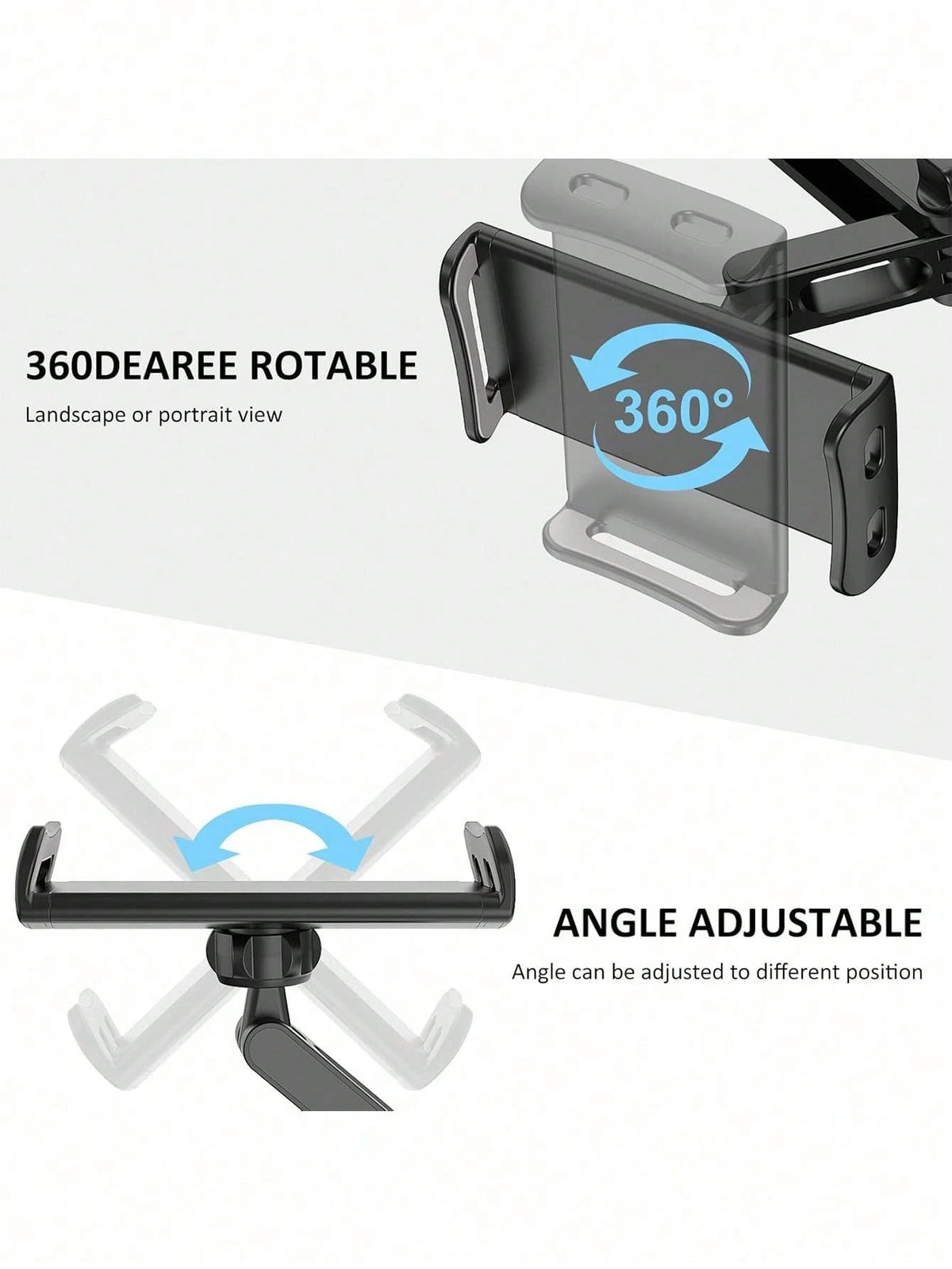 1PC Extendable Telescopic Arm, Flexible Length Adjustment, Fits Most Car Headrest Poles, Comforts Children During Long Trips
