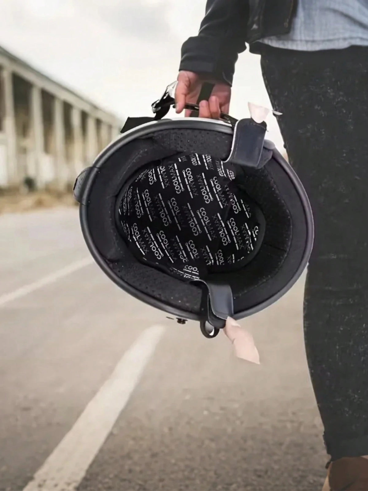 1pc Motorcycle Helmet Liner, Sweat-Absorbent Helmet Padding, Breathable Quick-Dry Removable Helmet Lining, Detachable Hook And Loop Design, Helmet Padding