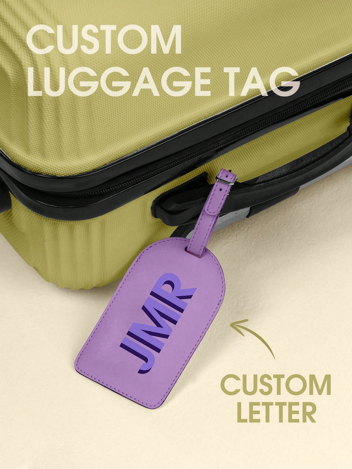 1pc Personalized Engraved Luggage Tag, Customized Name Address Tag For Suitcase Backpack, Vegan Leather Travel Bag Charm Keychain