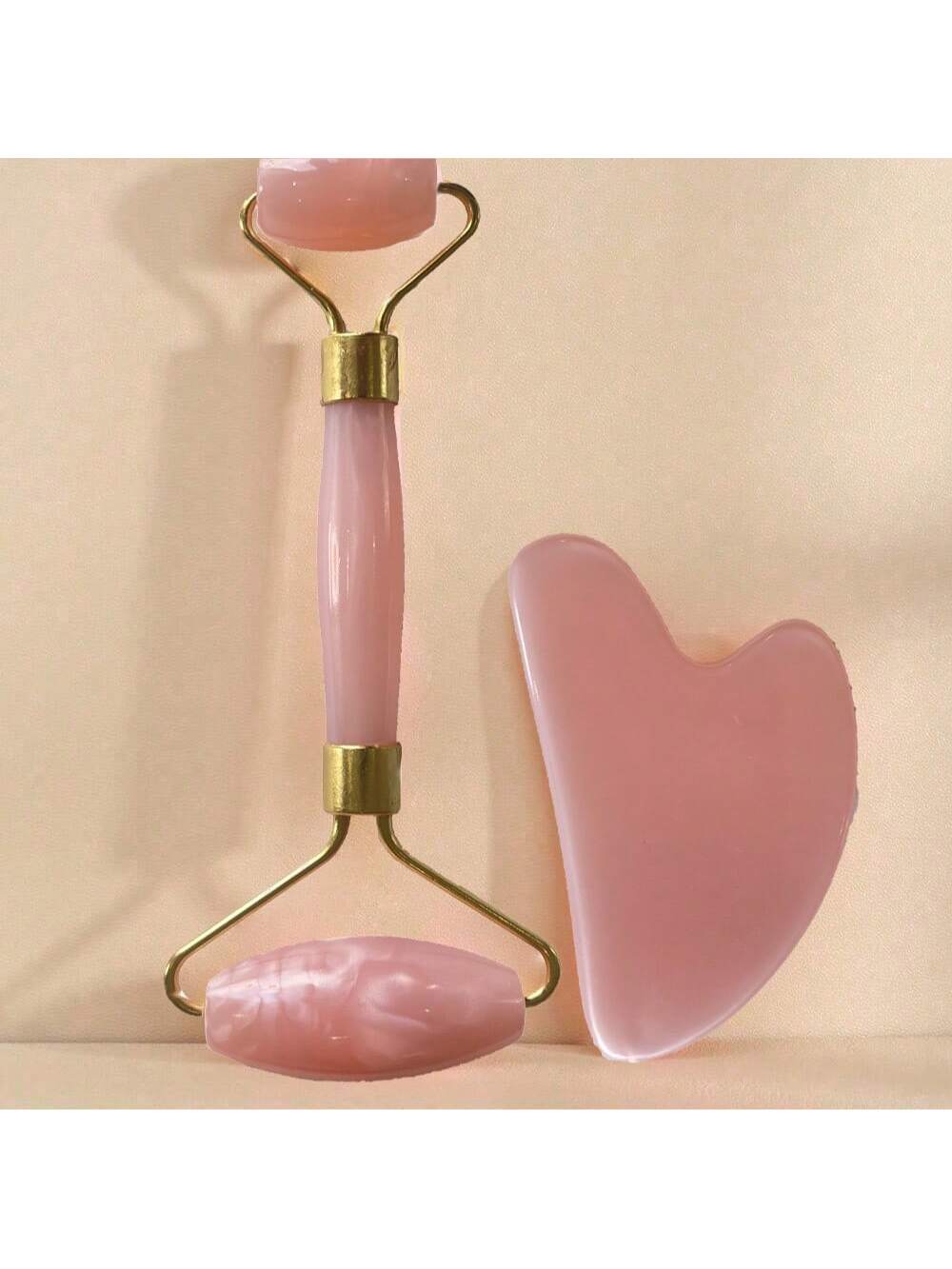 1pc Pink Guasha Massage Tool Set, Face And Body Massager Roller For Meridian Massage, Beauty Facial Lifting Care,Beauty,Skin Care Products,Spa,Self Care,Skin Care Tools,Face Care,Esthetician Supplies