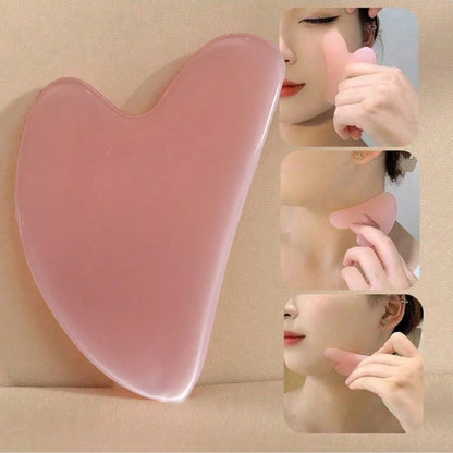 1pc Pink Guasha Massage Tool Set, Face And Body Massager Roller For Meridian Massage, Beauty Facial Lifting Care,Beauty,Skin Care Products,Spa,Self Care,Skin Care Tools,Face Care,Esthetician Supplies