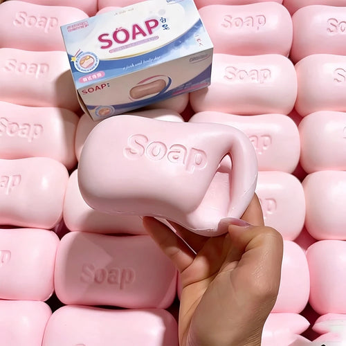 1pc Soap-Shaped Slow Rebound PU Squishy Toy, Macaron Pink White Blue Soft Squeeze Stress Relief Toy, Cute Mini Realistic Soap Sensory Toy, Suitable For Children And Adults, Office Desk Anxiety Relief