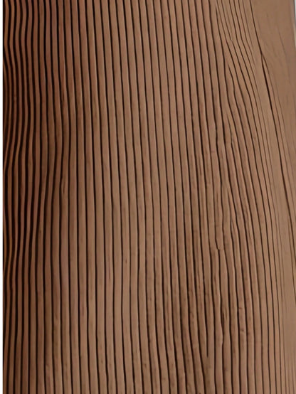 1pc Solid Color Polyester Button Pocket Zipper Pants, Suitable For Daily Wear In Spring, Autumn And Winter Brown, Smart Casual