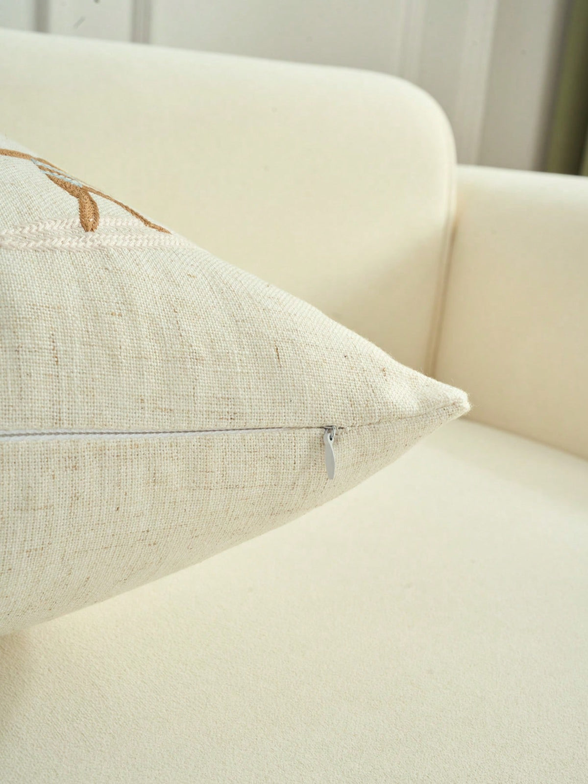 1pc Summer Surfing Pattern Embroidered Decorative Pillow Case, Beach Theme Home Decor For Surfing Camp, Living Room, Bedroom, Porch, Coastal Scenes, Modern Style (Insert Not Included)