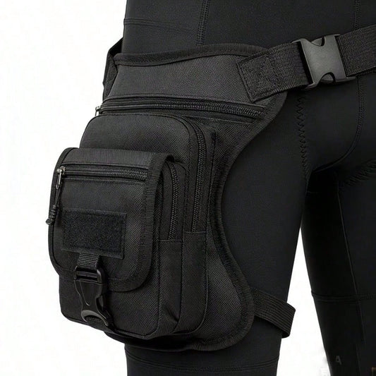 1pc Tactical Outdoor Multi-Function Sports Leg Bag, Men's Motorcycle Riding Thigh Bag, Portable Tactical Waist Bag, Adjustable Cross Leg Strap, Outdoor Cycling Hiking Wear-Resistant Backpack