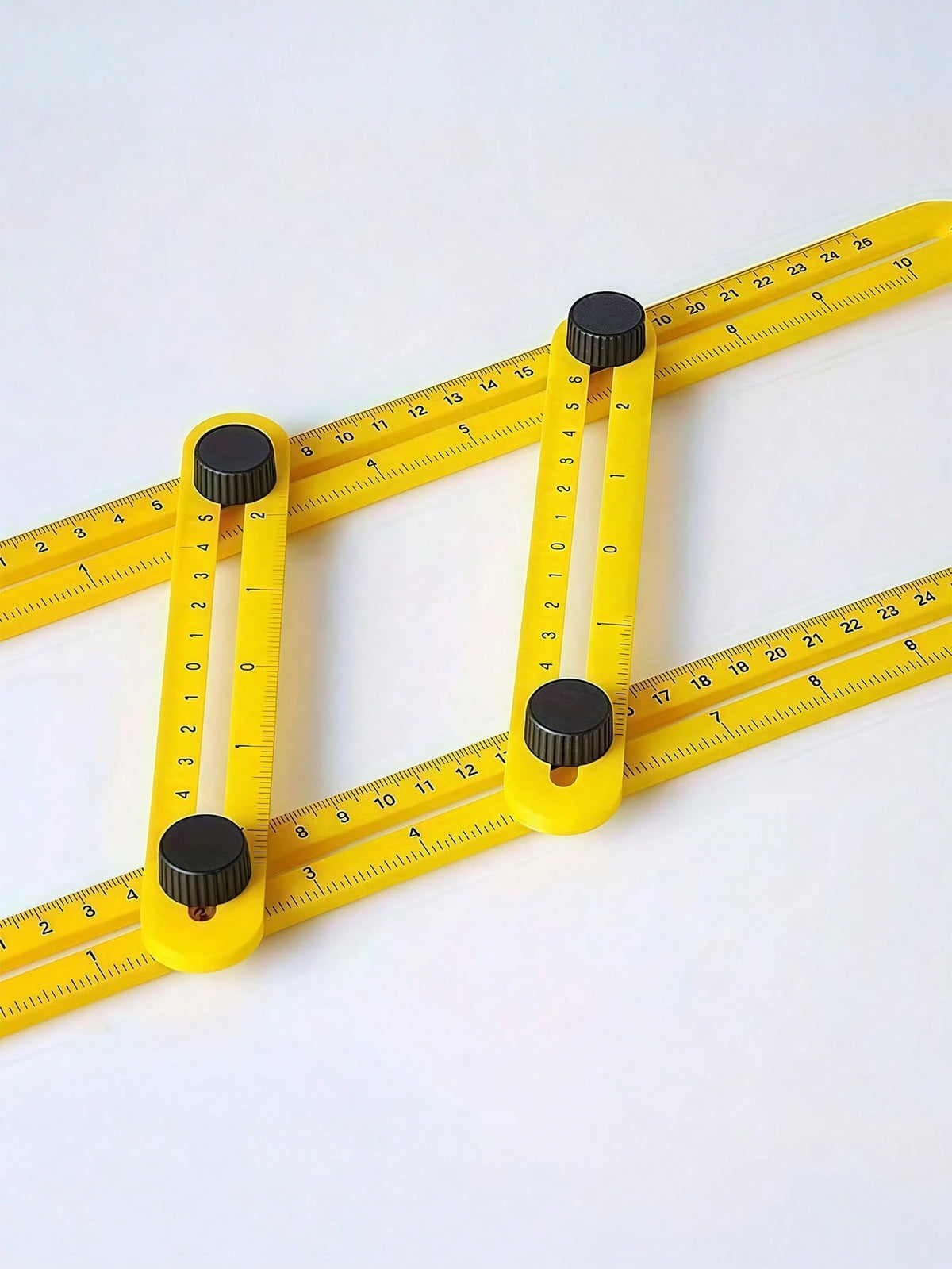 1pc Ultimate Multi Fold Ruler- Versatile Measuring Tool With Durable ABS Construction, Precision Four-Panel Design For Multi-Angle, Four-Sided & Corner Measurements, Compact Folding Option