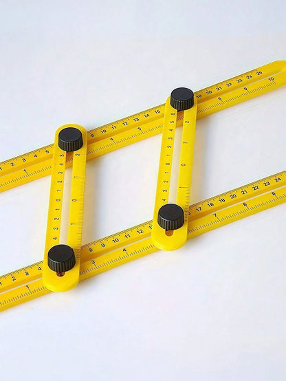 1pc Ultimate Multi Fold Ruler- Versatile Measuring Tool With Durable ABS Construction, Precision Four-Panel Design For Multi-Angle, Four-Sided & Corner Measurements, Compact Folding Option