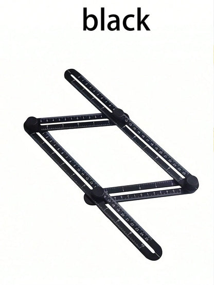 1pc Ultimate Multi Fold Ruler- Versatile Measuring Tool With Durable ABS Construction, Precision Four-Panel Design For Multi-Angle, Four-Sided & Corner Measurements, Compact Folding Option