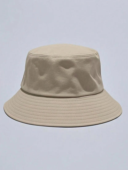 1pc Unisex Solid Color Bucket Hat With Adjustable Windproof Rope, Lightweight Fashion Outdoor Travel Hiking Climbing Casual Sports Sun Hat, Summer UV Protection Sunshade Cap