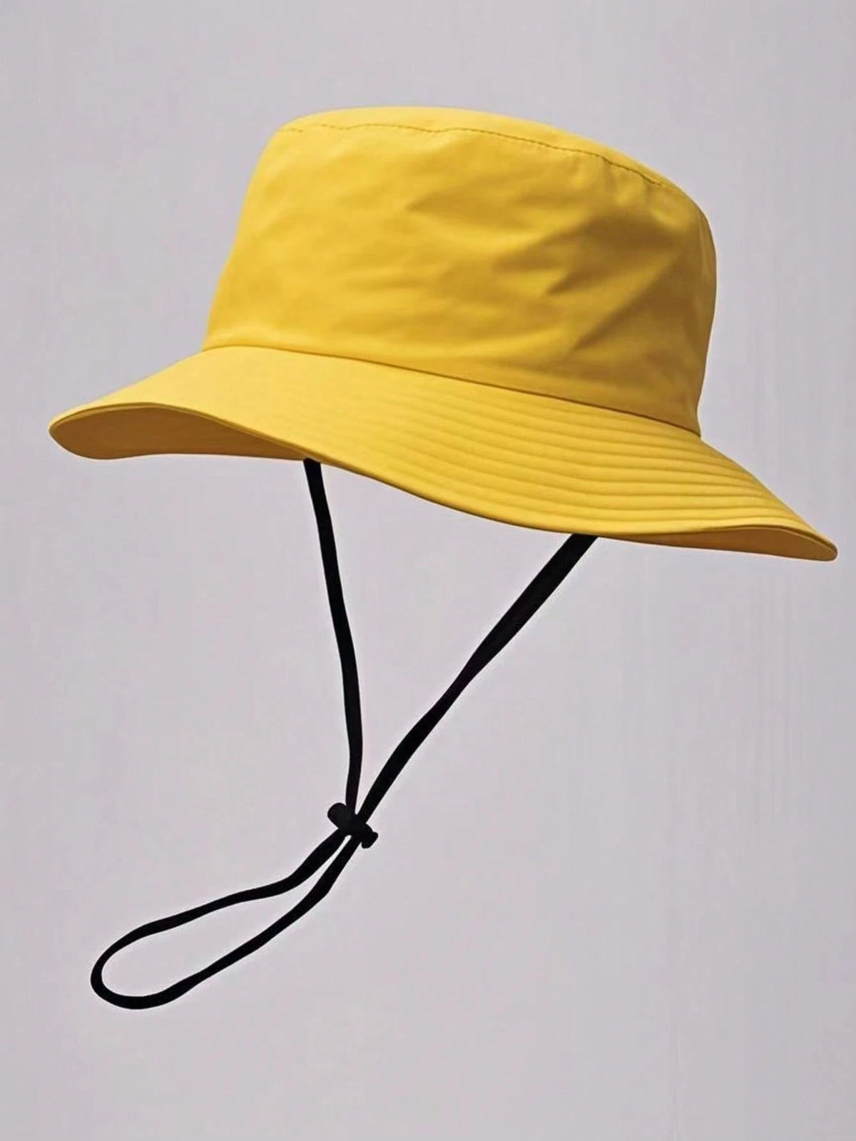 1pc Unisex Solid Color Bucket Hat With Adjustable Windproof Rope, Lightweight Fashion Outdoor Travel Hiking Climbing Casual Sports Sun Hat, Summer UV Protection Sunshade Cap