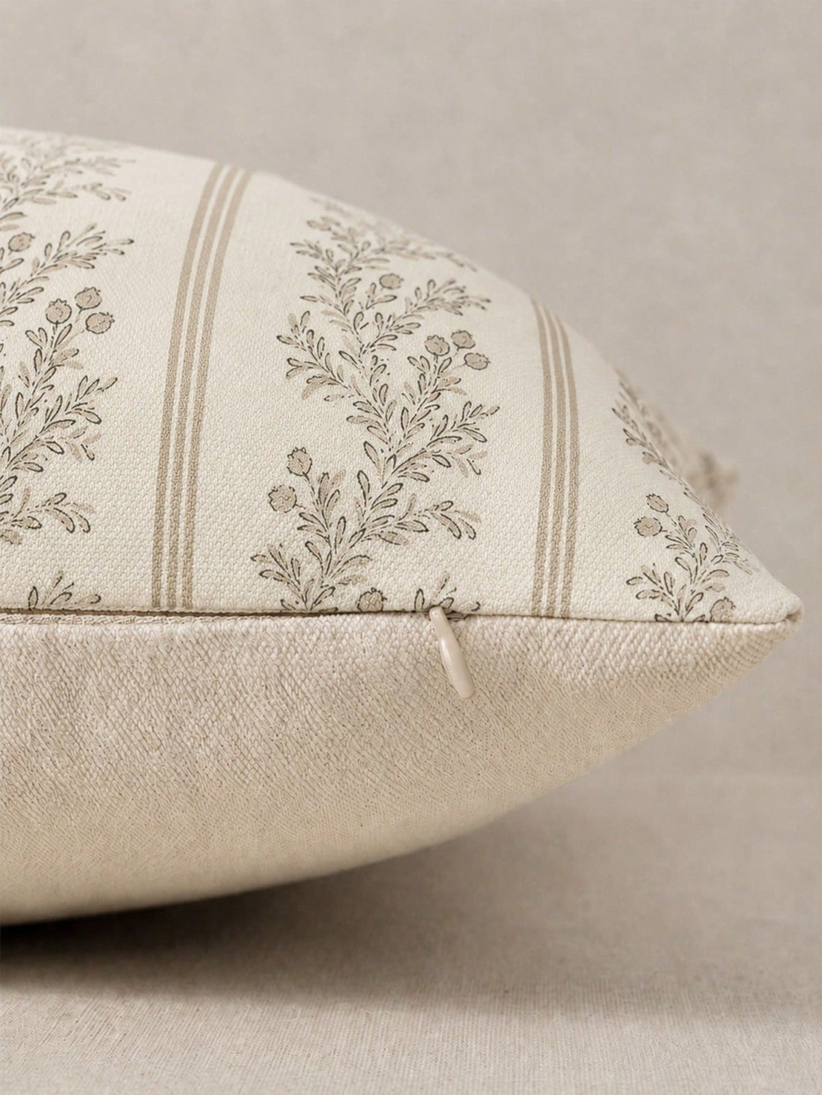 1pc Vintage Throw Pillow Covers, Striped Floral Pillow Cover Botanical Patterned Decorative Cushion Covers Modern Farmhouse Home Decor For Sofa Couch Bed Living Room, Cozy Corner