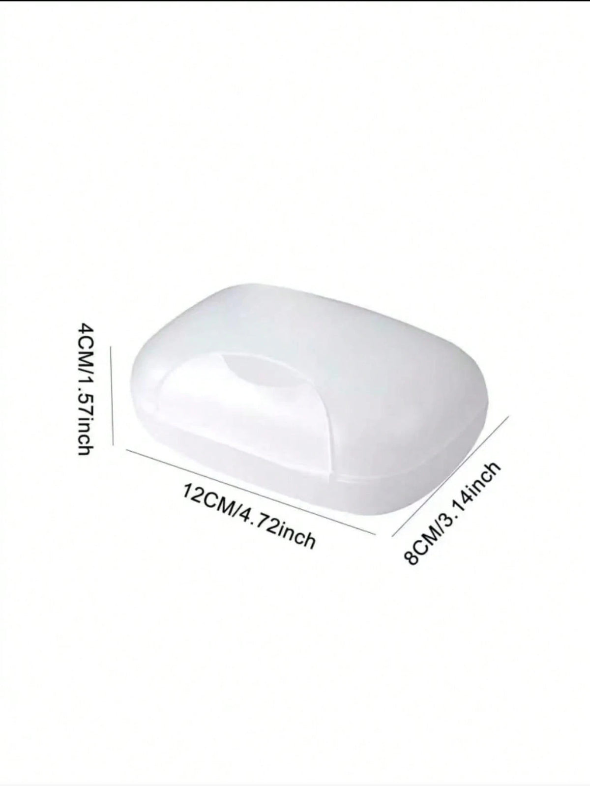 1pc Waterproof Portable Sealed Plastic Soap Box, White