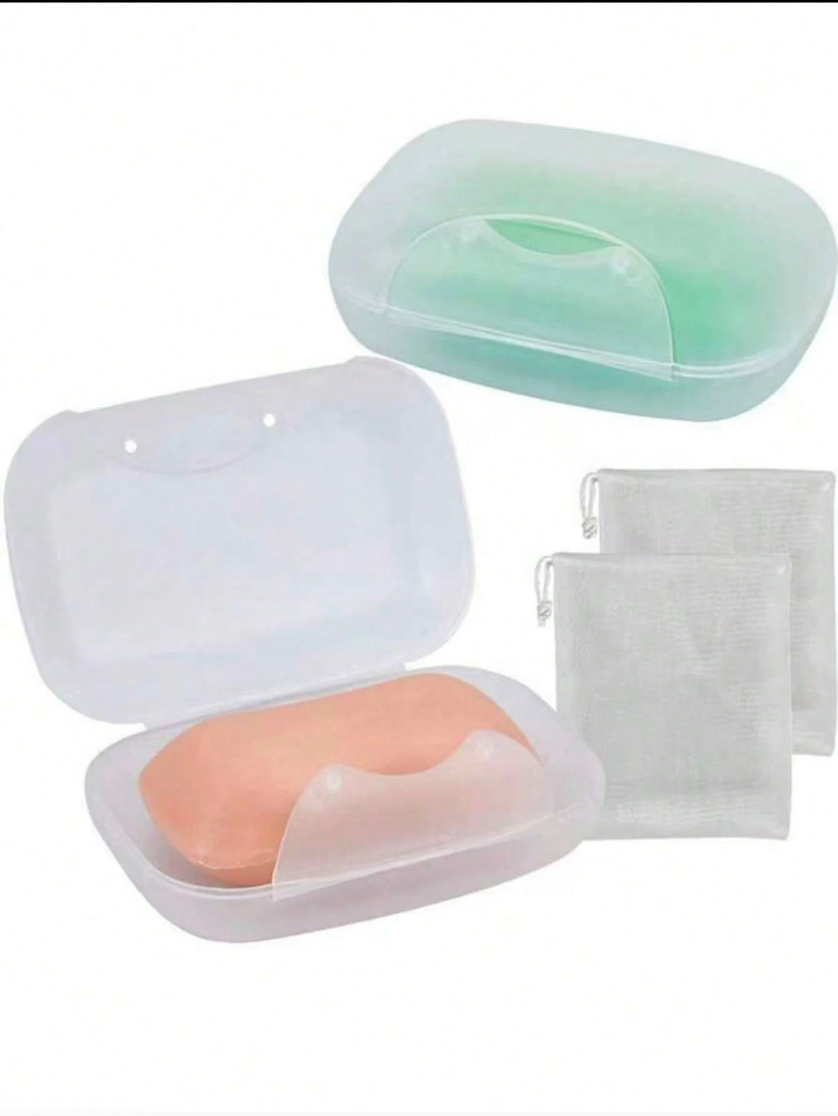 1pc Waterproof Portable Sealed Plastic Soap Box, White