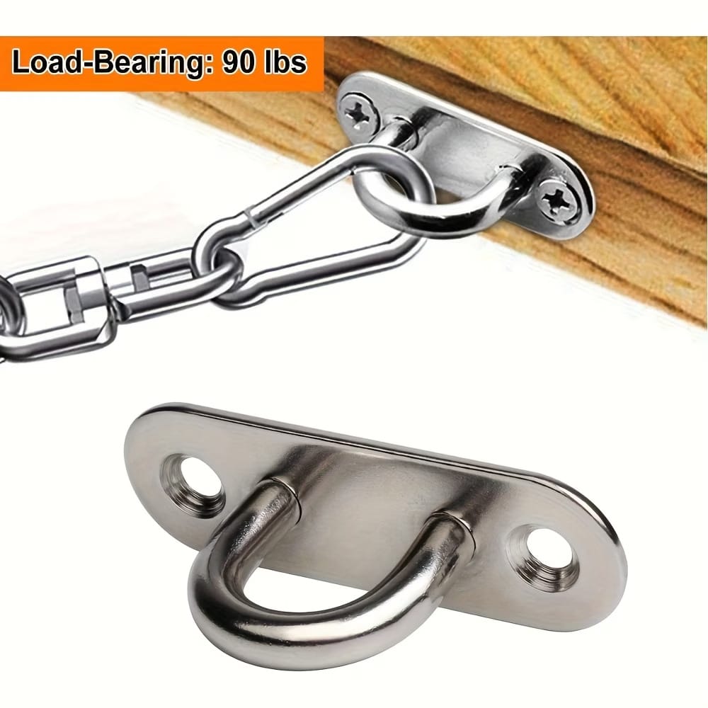 2/3/4/5/8 Sets Stainless Steel Thickened Ceiling Hanging Hooks, Heavy Duty Ceiling Suspension Hooks, Fan Pull Ring Hooks