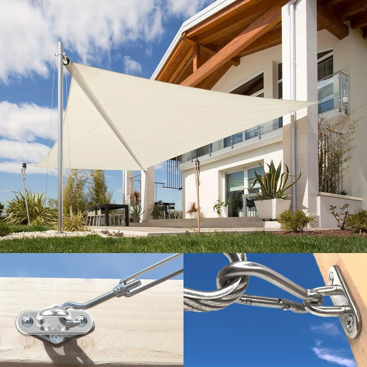 2/3/4/5/8 Sets Stainless Steel Thickened Ceiling Hanging Hooks, Heavy Duty Ceiling Suspension Hooks, Fan Pull Ring Hooks