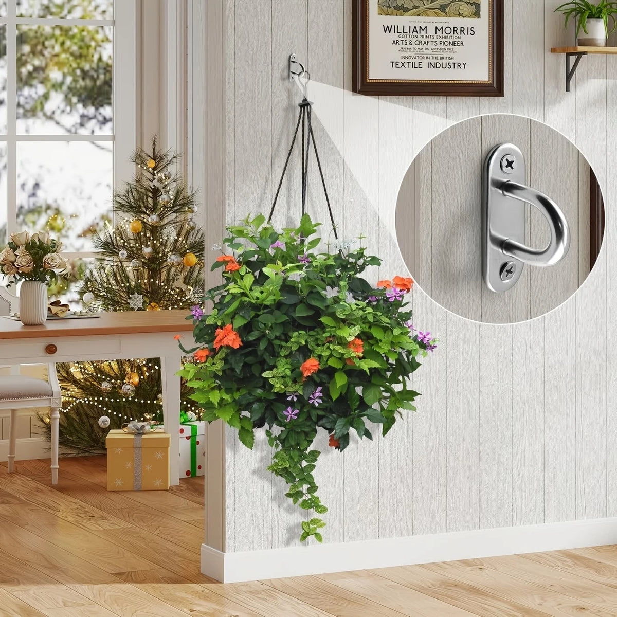 2/3/4/5/8 Sets Stainless Steel Thickened Ceiling Hanging Hooks, Heavy Duty Ceiling Suspension Hooks, Fan Pull Ring Hooks