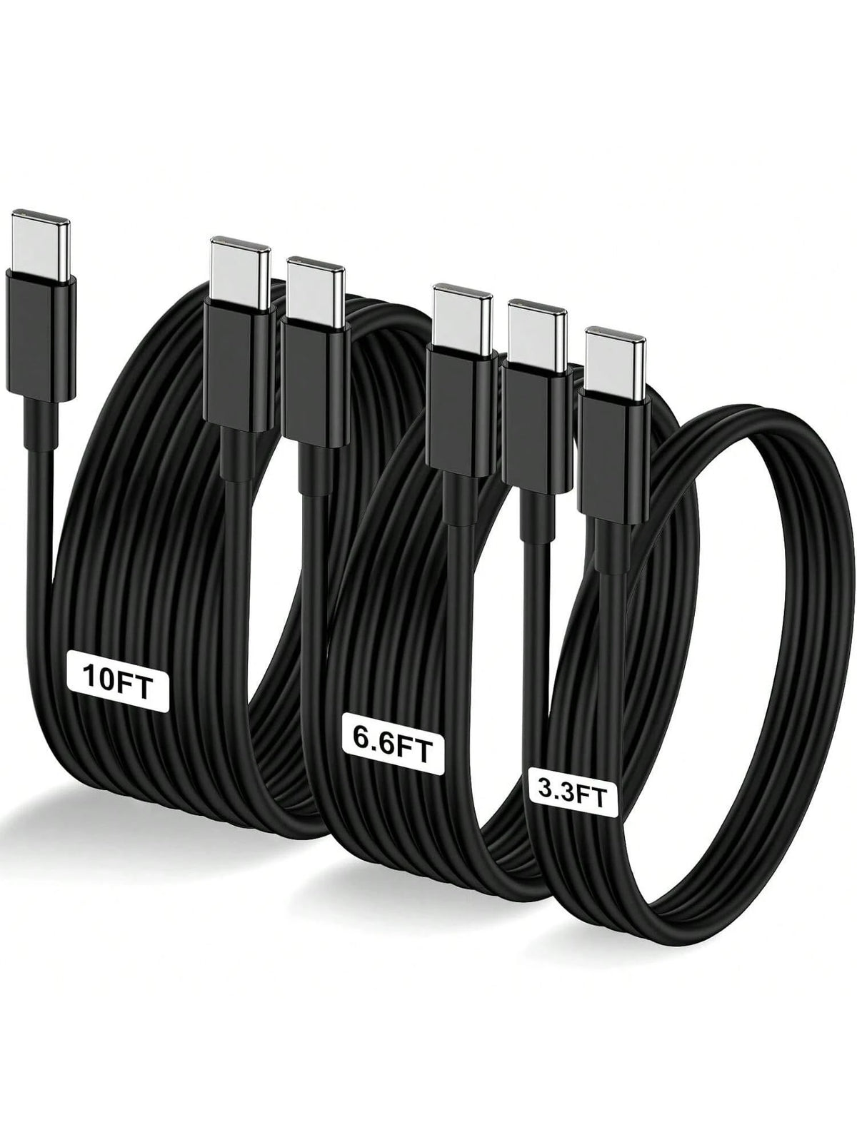 3.3ft/6.6ft/10ft USB-C To USB-C Charging Cable, USB-C Fast Charging Data Cable, USB-C Power Cord Compatible With IPhone 17 16 15 Pro Plus Pro Max, Galaxy S26 S25 S24 S23 S22, Pro/Air And More