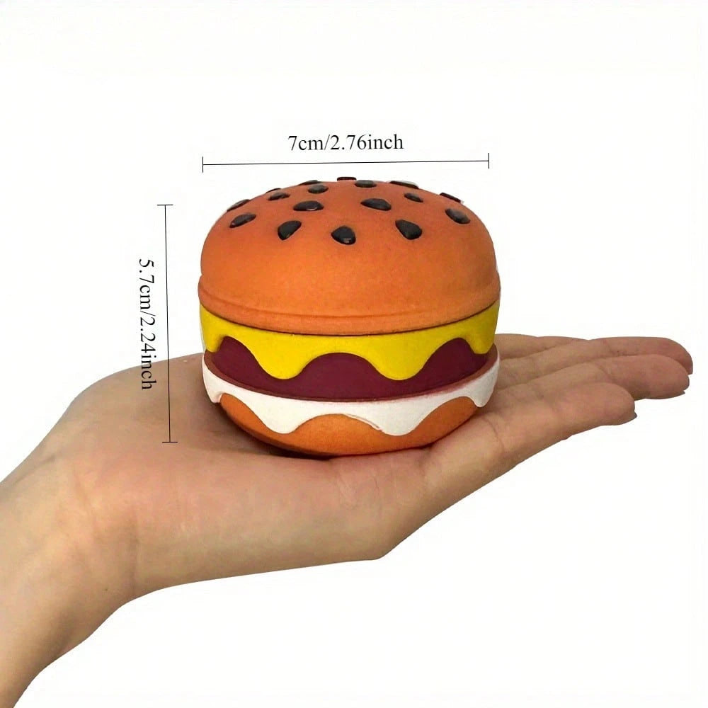 4-Layer Metal Burger Spice Grinder, Creative And Cute Hamburger Manual Vanilla Grinder, Suitable For Daily Use In The Kitchen, Creative Christmas & Anniversary Gift For Boyfriend And Girlfriend