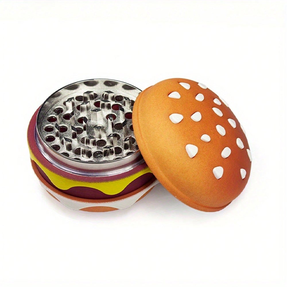 4-Layer Metal Burger Spice Grinder, Creative And Cute Hamburger Manual Vanilla Grinder, Suitable For Daily Use In The Kitchen, Creative Christmas & Anniversary Gift For Boyfriend And Girlfriend
