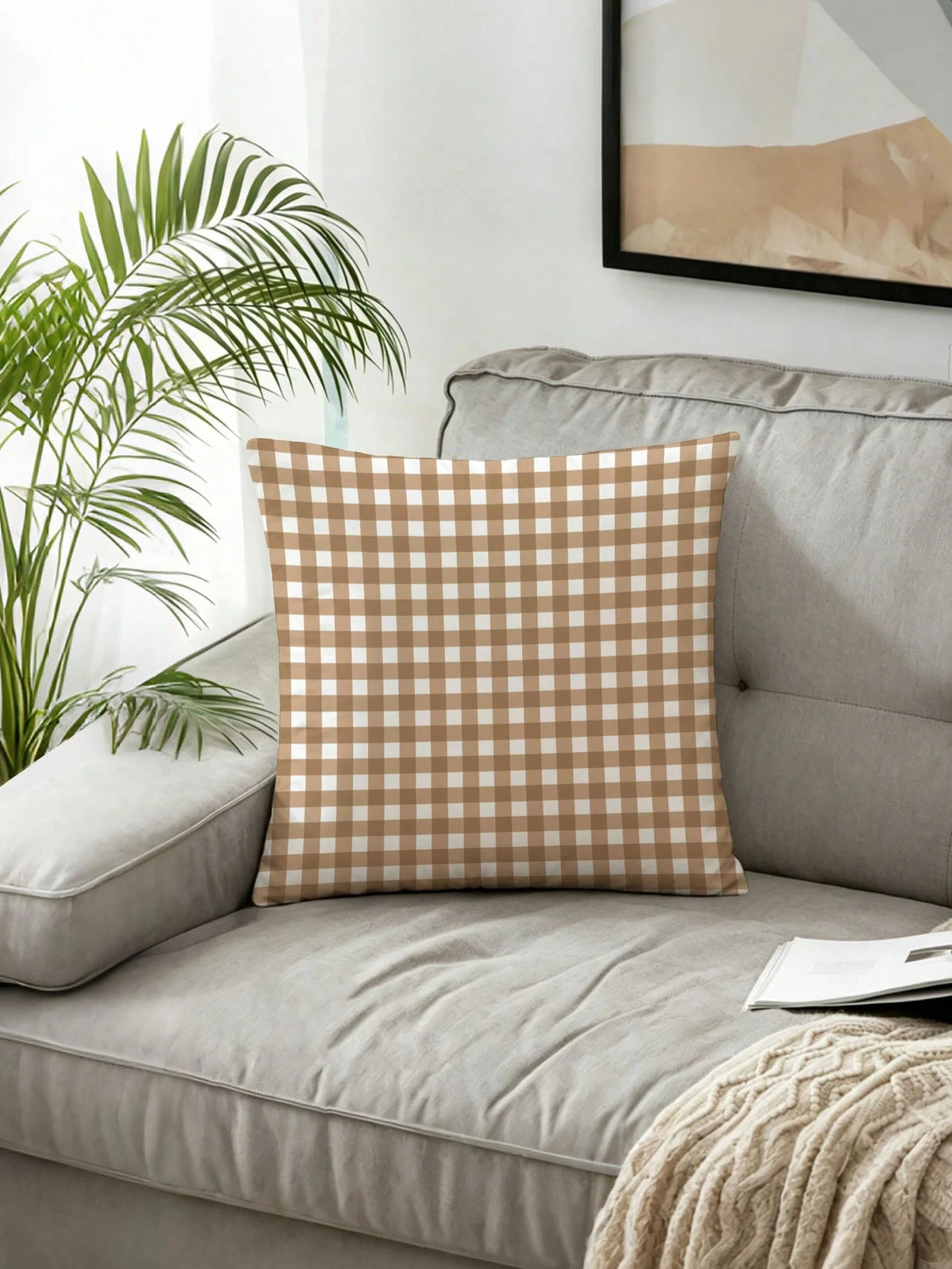 4pcs, Plaid Striped Solid Color Pillow Covers, Fresh Versatile Home Decor Pillow Covers, Best-Selling Style, Decorative Pillow Covers For Sofa Living Room Bedroom, No Pillow Insert
