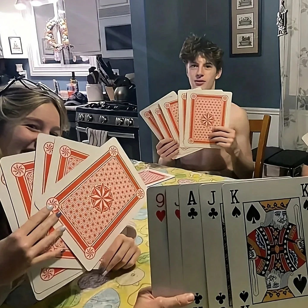 54pcs Oversized Playing Cards Set, High Quality Durable Giant Playing Cards Suitable For Teens And Adults, Great For Party Games And Magic, Unique Novelty Gift For Halloween, Christmas, Parties, For F