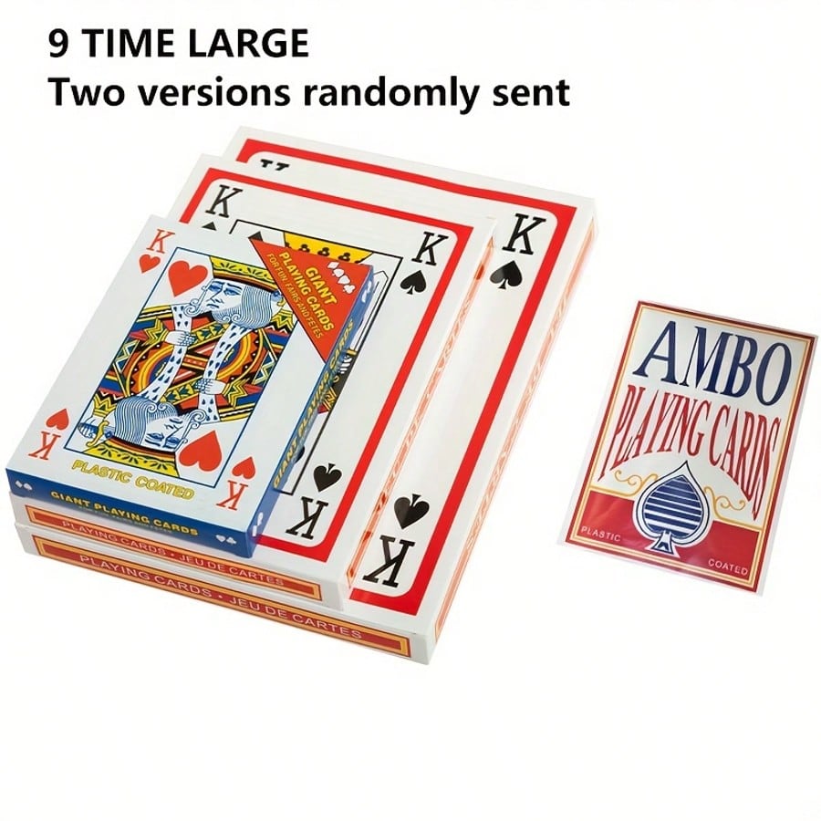 54pcs Oversized Playing Cards Set, High Quality Durable Giant Playing Cards Suitable For Teens And Adults, Great For Party Games And Magic, Unique Novelty Gift For Halloween, Christmas, Parties, For F