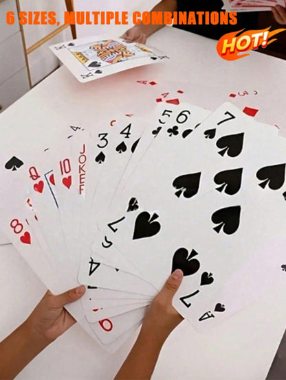 54pcs Oversized Playing Cards Set, High Quality Durable Giant Playing Cards Suitable For Teens And Adults, Great For Party Games And Magic, Unique Novelty Gift For Halloween, Christmas, Parties, For F
