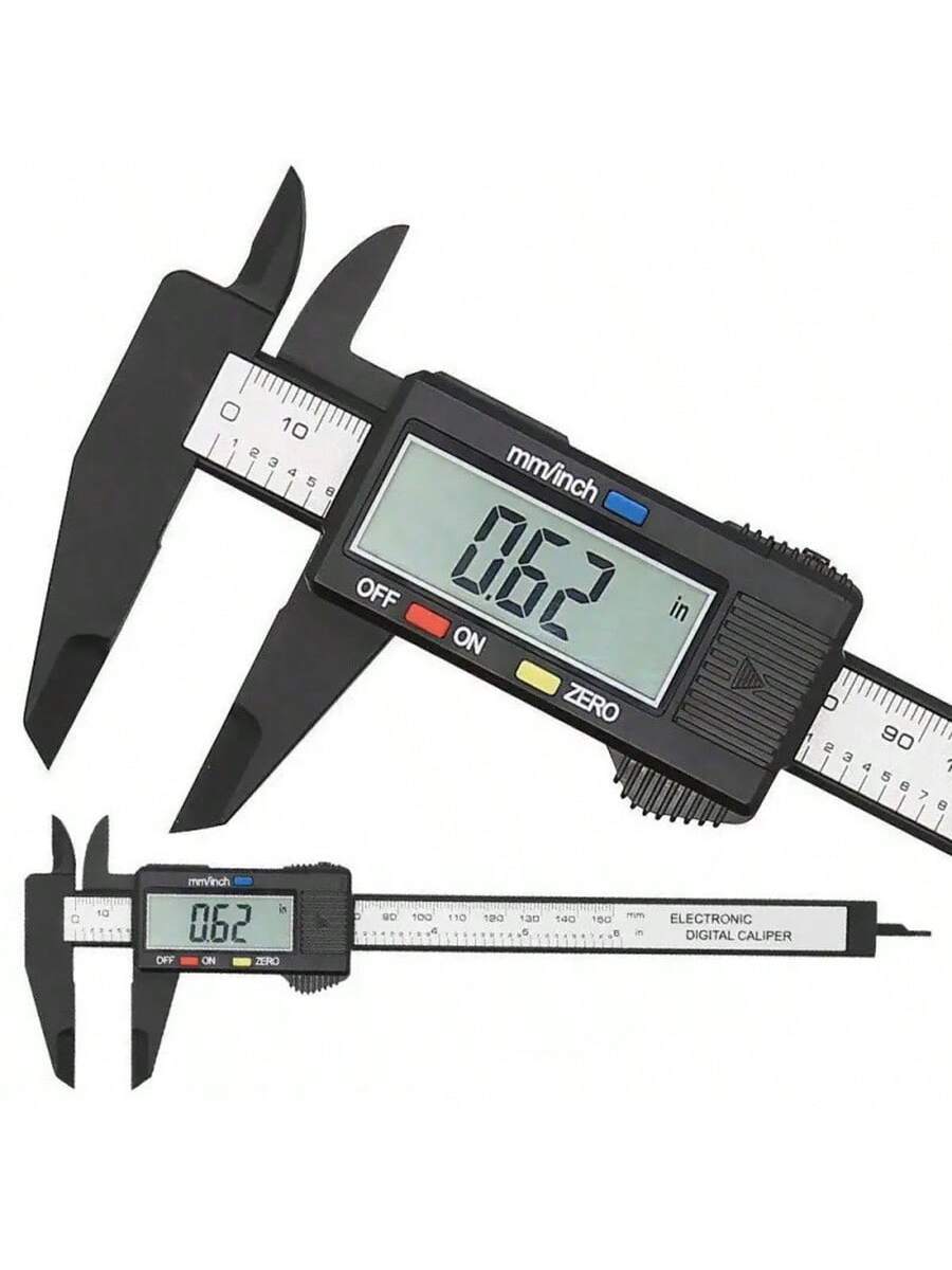 6 Inch/150mm Digital Electronic Caliper, Carbon Fiber Dial Vernier Caliper Micrometer Measuring Tool