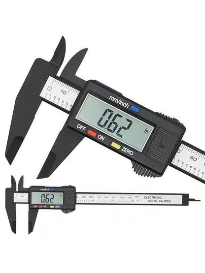 6 Inch/150mm Digital Electronic Caliper, Carbon Fiber Dial Vernier Caliper Micrometer Measuring Tool