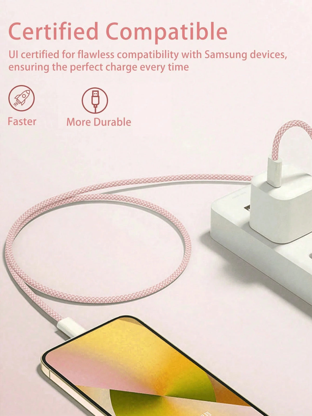 60W USB-C To Type-C Fast Charging Cable, [3.3ft/6.6ft/9.9ft] Nylon Braided Type-C Charging Data Cable, USB-C Power Cord, Compatible With IPhone 17/16/15 Pro Plus/Pro Max, Galaxy S25/S24/S23/S22, Pro/A