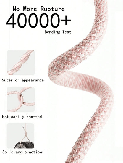 60W USB-C To Type-C Fast Charging Cable, [3.3ft/6.6ft/9.9ft] Nylon Braided Type-C Charging Data Cable, USB-C Power Cord, Compatible With IPhone 17/16/15 Pro Plus/Pro Max, Galaxy S25/S24/S23/S22, Pro/A