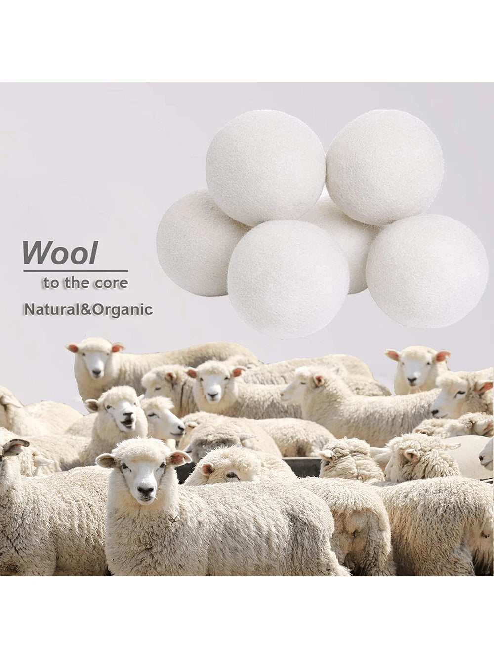 6pcs Wool Dryer Balls Drying Balls For Laundry,Reusable As Natural Fabric Softener, Reduce Clothing Wrinkles, Drying Clothes Faster