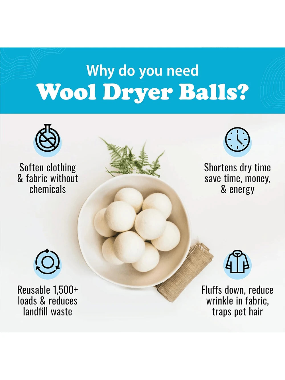 6pcs Wool Dryer Balls Drying Balls For Laundry,Reusable As Natural Fabric Softener, Reduce Clothing Wrinkles, Drying Clothes Faster