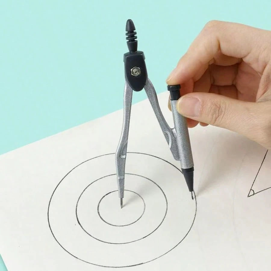 8pcs/Set Minimalist Transparent Compass And Ruler Set, Precise Drawing Tools, Designed For Students, Suitable For Student Use, School Math And Geometry Homework, Back To School Essential