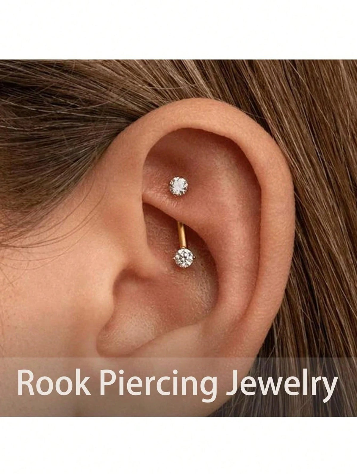 9PCS Gold Eyebrow Piercing Jewelry, Rook Jewelry Gold Silver Eyebrow Rings For Women Men CZ Tiny Labret Lip Daith Helix Tragus 16G 6mm/8mm/10mm