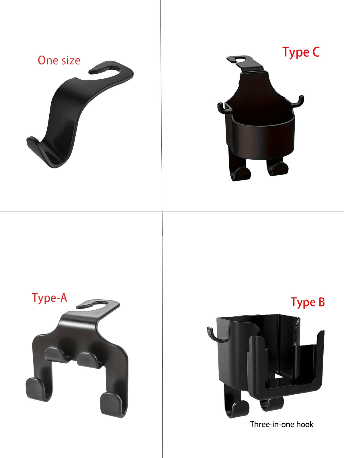 Adjustable Car Seat Back Hook, Phone Holder, Multi-Function Car Headrest Hook- Suitable For Phones, Wallets, Bags, Keys- Handheld Smart Phone Holder For Fixing Backseat Items. Car Accessories/Car St
