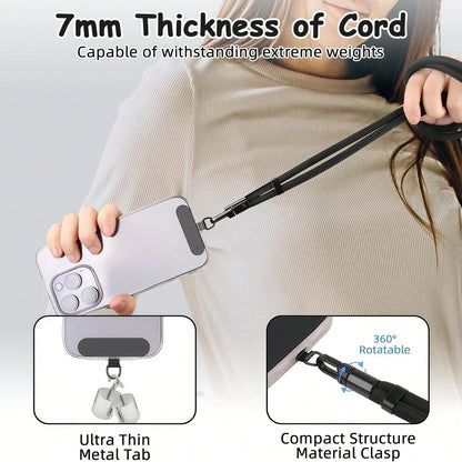 Adjustable Crossbody Phone Lanyard, Universal Anti-Theft Phone Neck Strap With Fixing Plate, Hands-Free Secure Phone Holder, Lightweight Multifunctional Lanyard For Men And Women, Travel Outdoor Daily